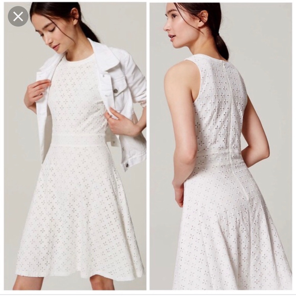 Loft Allover Eyelet Dress